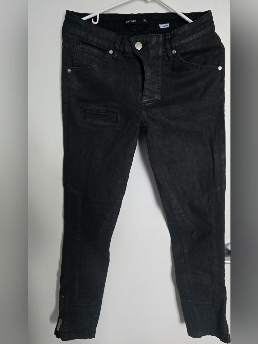 Vitaly Men's Black Skinny Moto Jeans